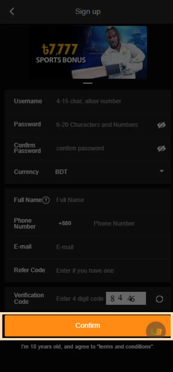 JeetBuzz-এর সাথে খেলতে নিবন্ধন সম্পূর্ণ করুন।.