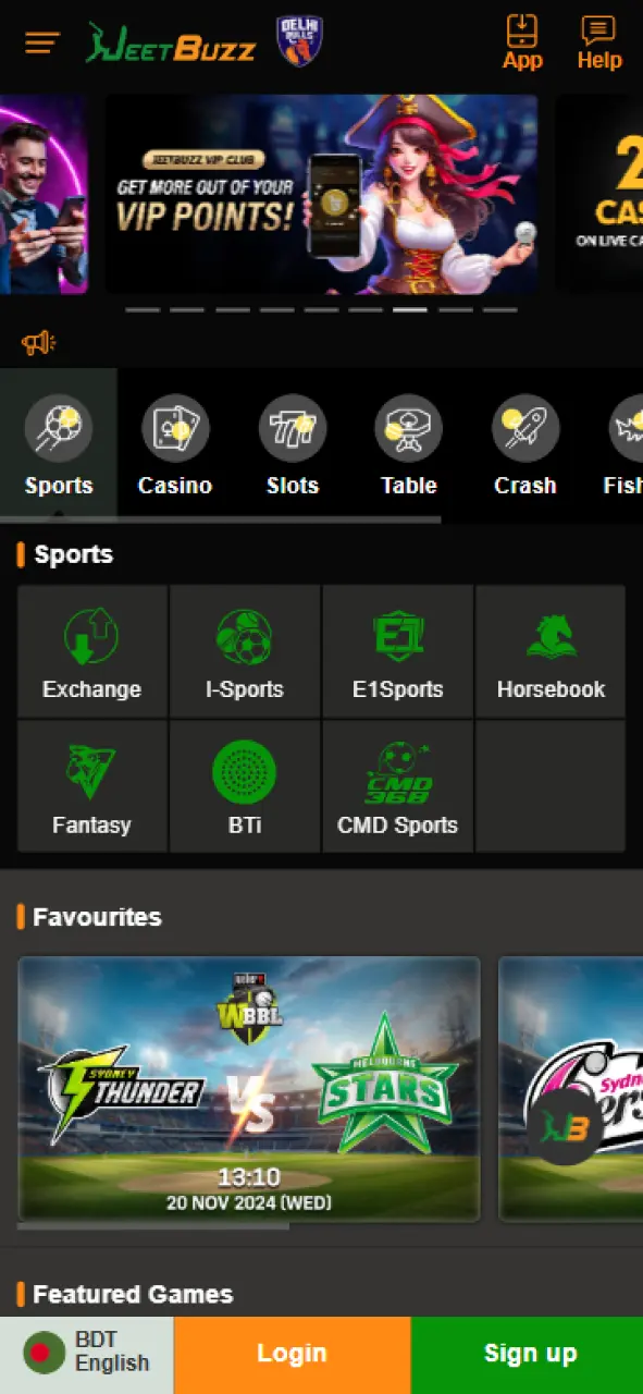 JeetBuzz-এ সাইন আপ করতে ওয়েবসাইটটি খুলুন।.