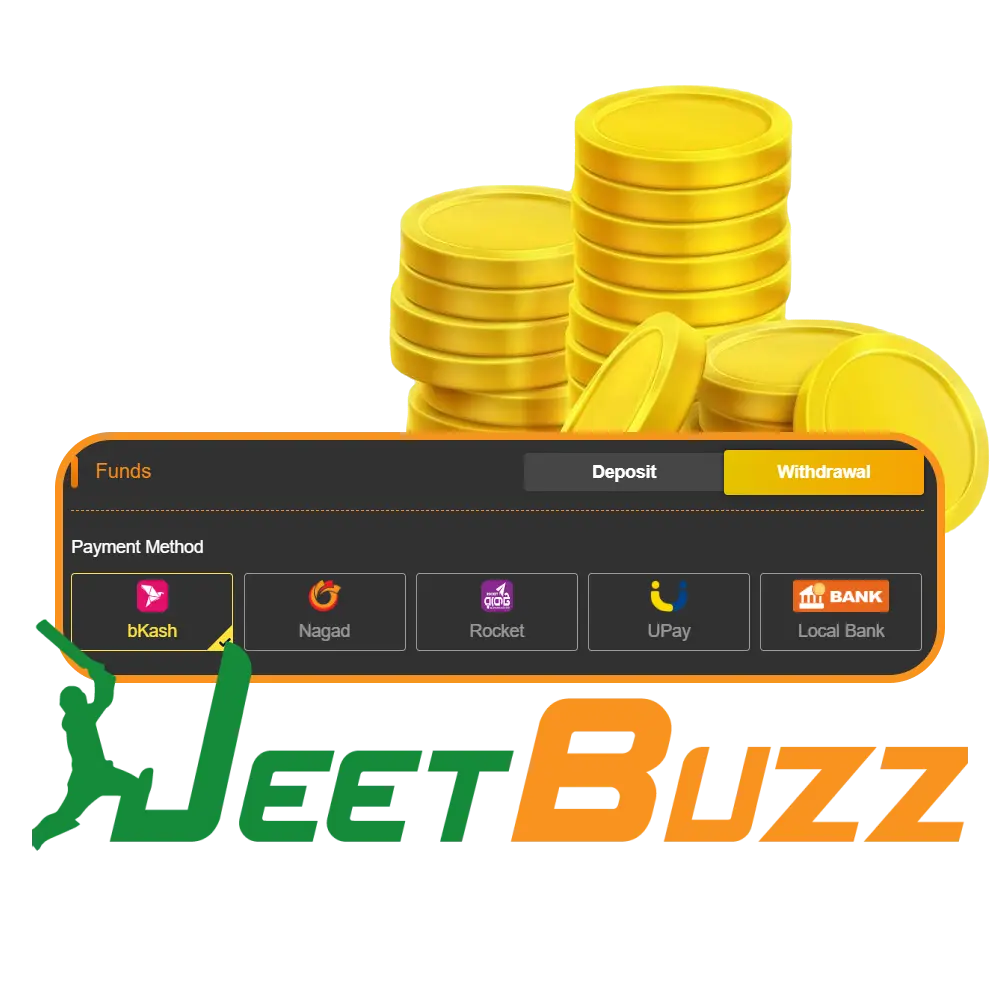 JeetBuzz টাকা তোলার প্রক্রিয়া সম্পর্কে বিস্তারিত নির্দেশিকা প্রদান করে।.