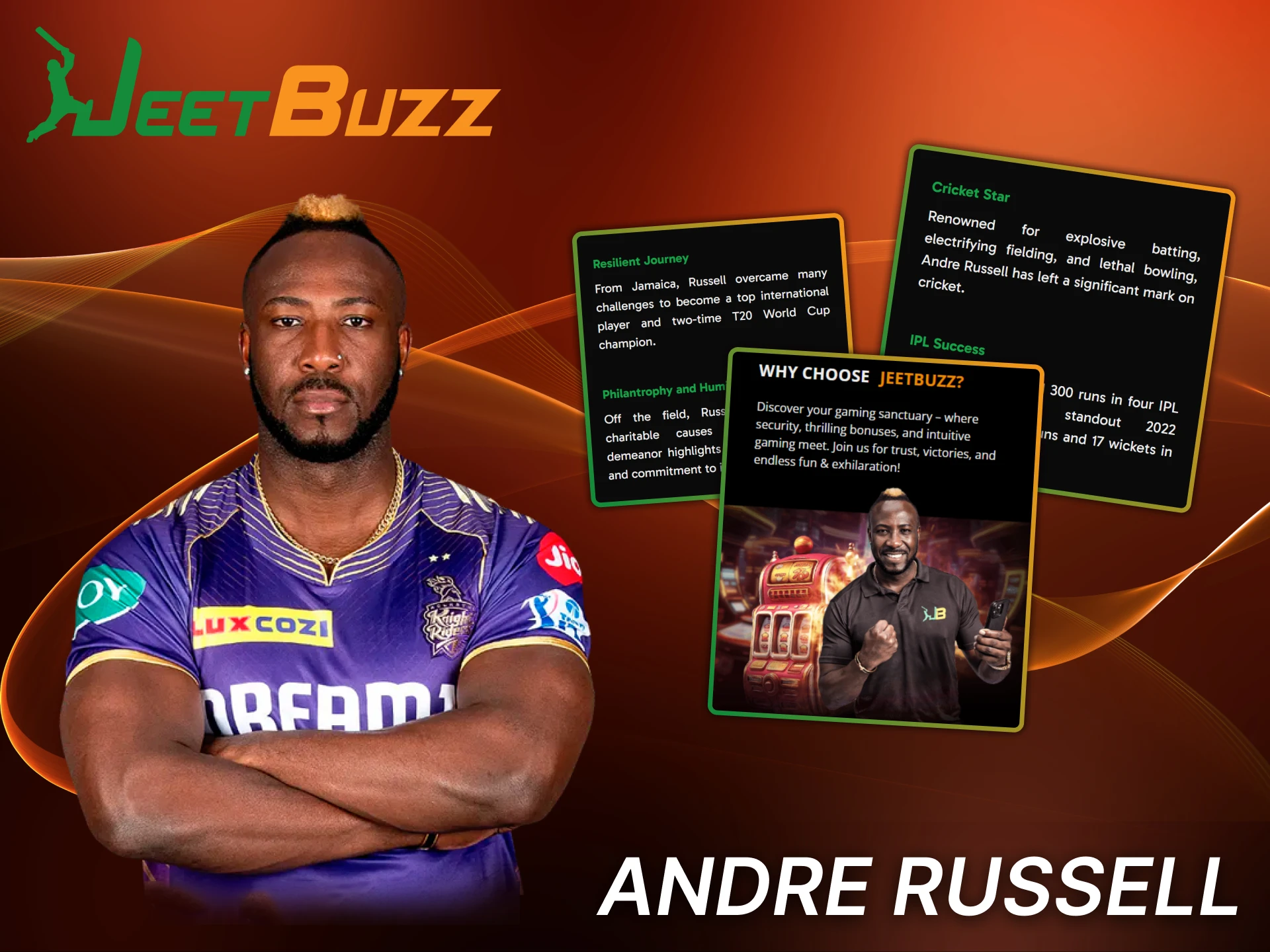 Learn about Andre Russell’s partnership with Jeetbuzz app.
