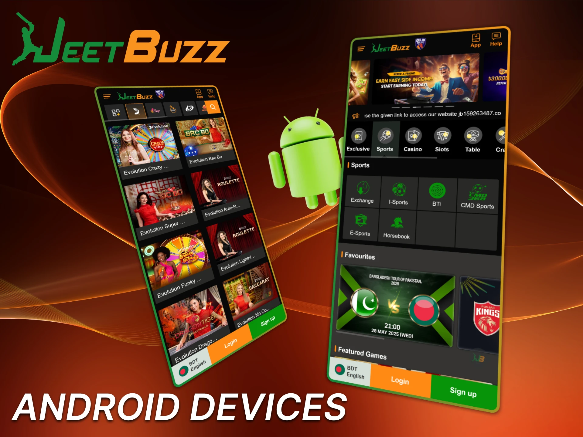JeetBuzz app supports all Android devices and provides continuous and stable performance.