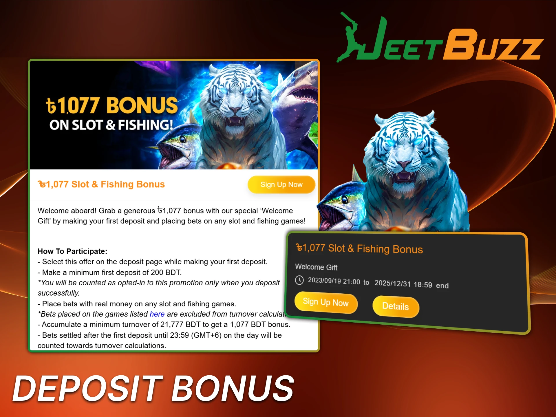 Claim a Deposit Bonus and boost your balance on Jeetbuzz app.