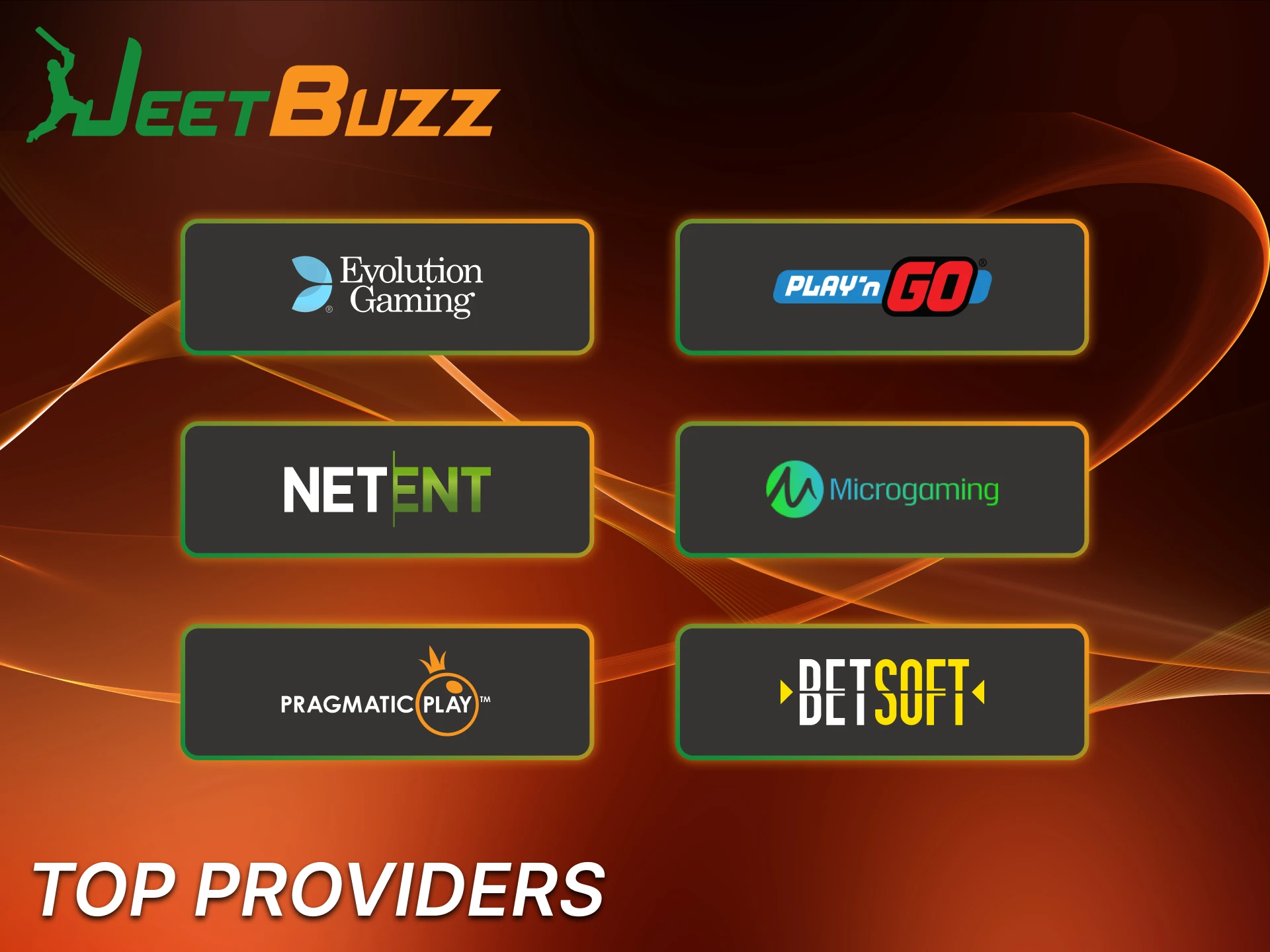 Jeetbuzz app features games from leading casino software providers.