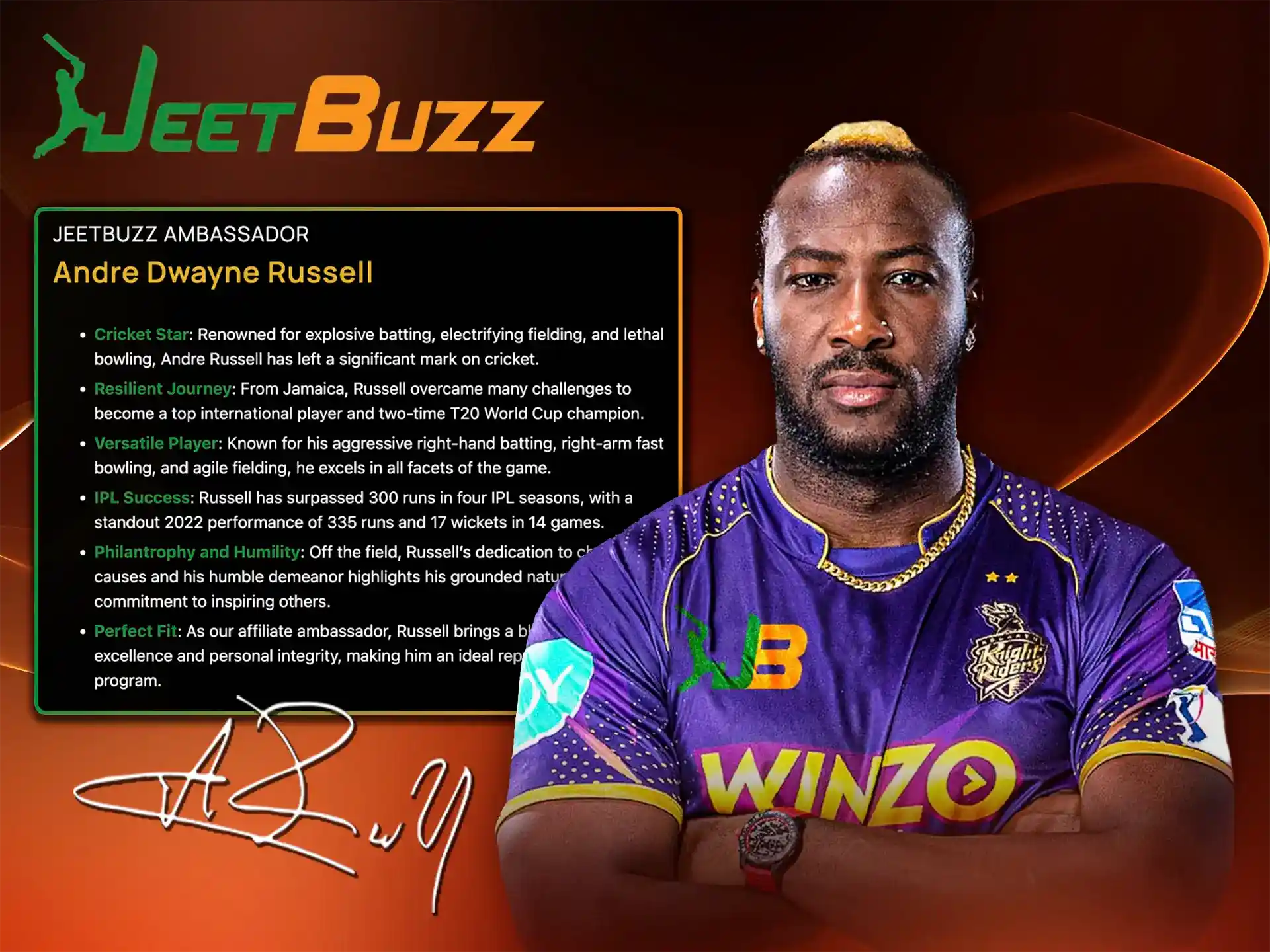The ambassador of JeetBuzz casino is a famous athlete, which confirms the fact that the casino and its activities are legal.
