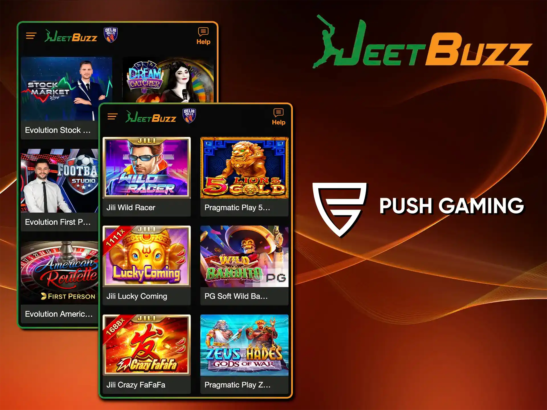 Incredibly exciting games from provider Push Gaming are available at JeetBuzz Casino and await your bets.